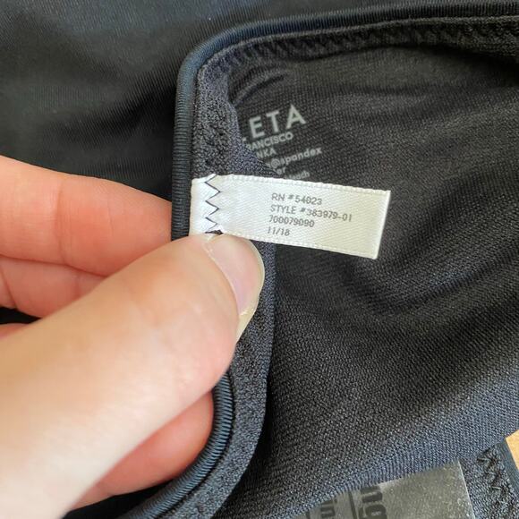 Athleta NWT Black Clean‎ Medium Seat Coverage Swim Bikini Bottom Size Large - Picture 7 of 7